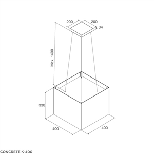 Máy Hút Mùi Malloca CONCRETE K-400